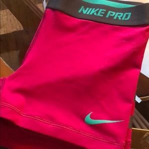 Nike pro spandex shorts - pink - medium